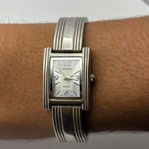 90s Silver Gruen Watch